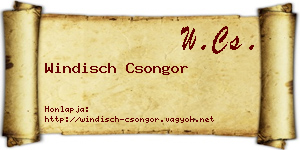 Windisch Csongor névjegykártya